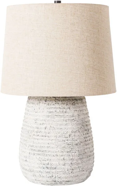 Product Image 1 for Emerson White Textured Ceramic Table Lamp from Surya